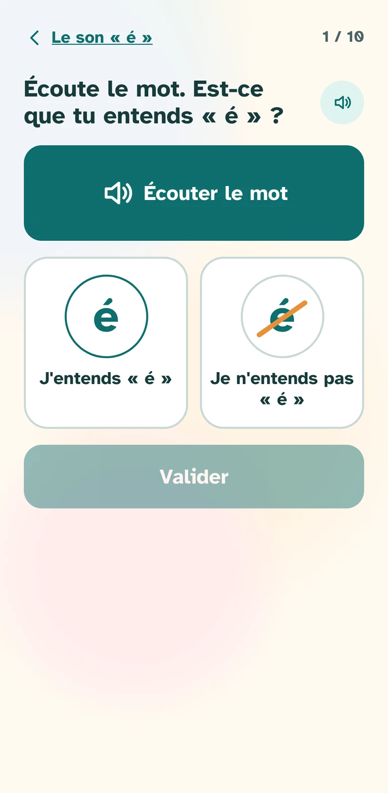 Exercice : écoute le son.